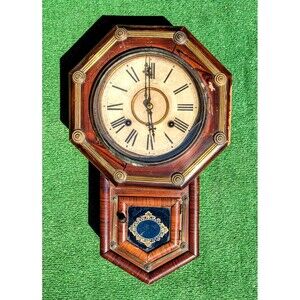 BROKEN Vintage MCM 1950's Nozaki Antique Japanese Yoshikawa TradeMark Wall Clock